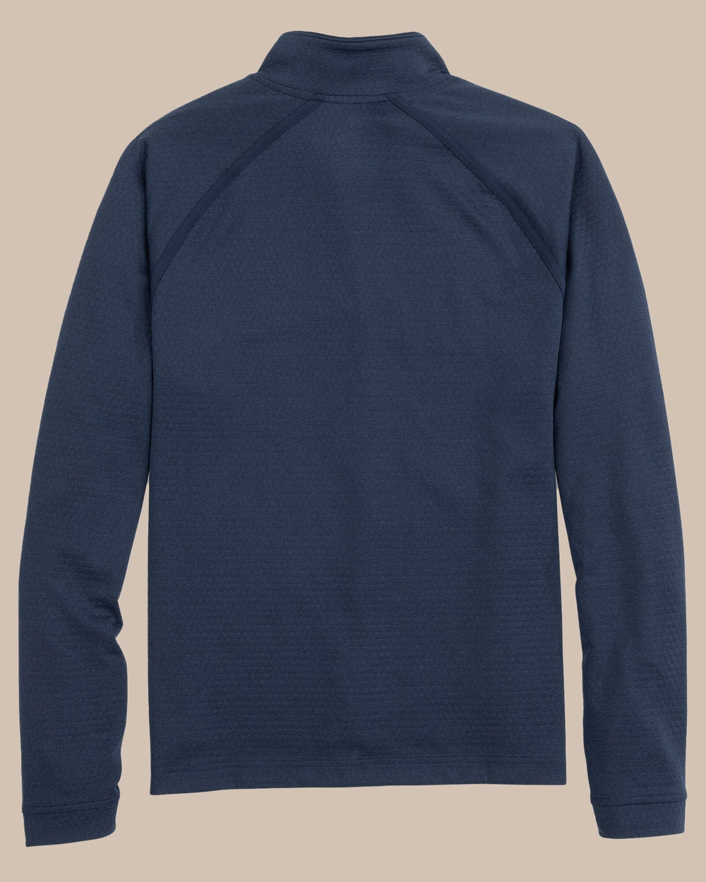 The back view of the Auburn Tigers Scuttle Heather Quarter Zip by Southern Tide - Heather True Navy