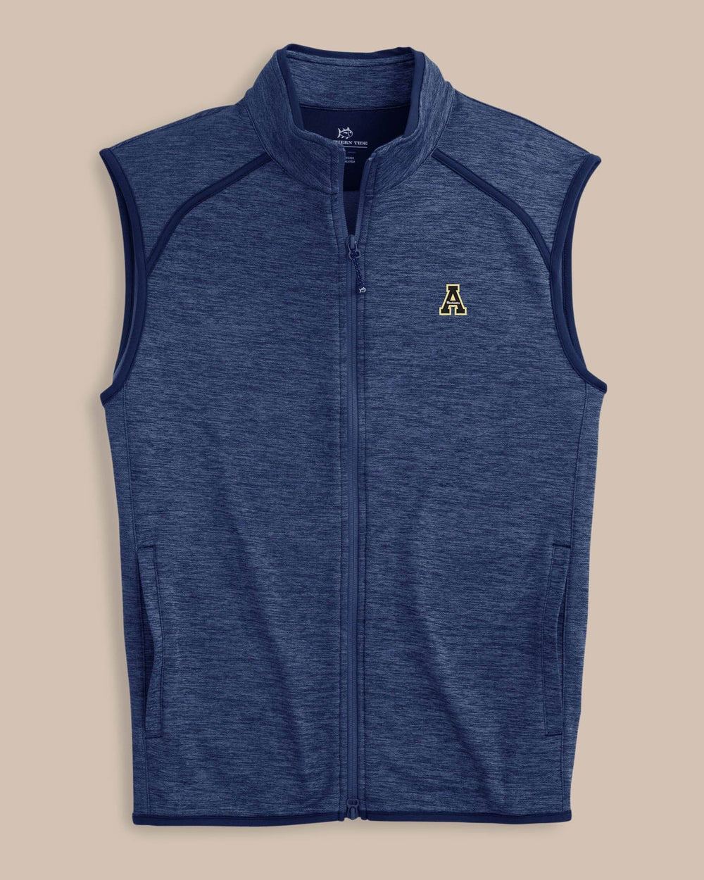 App State Baybrook Heather Vest C_Outerwear Southern Tide - Heather Navy