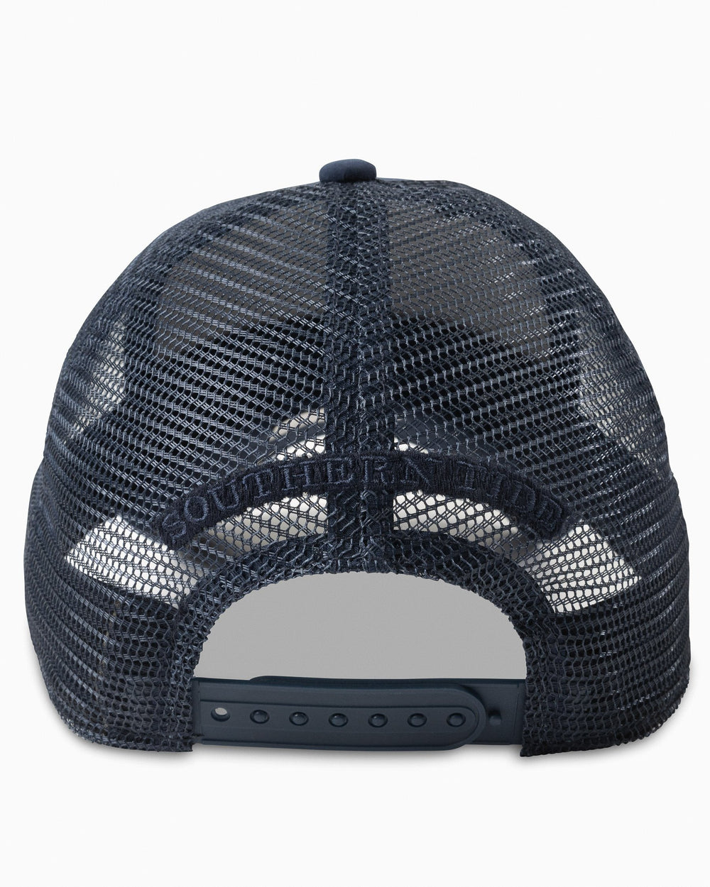 The back of the Men's 2006 Diamond Patch Trucker Hat by Southern Tide - True Navy