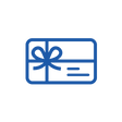 icon of a gift card with a bow around it