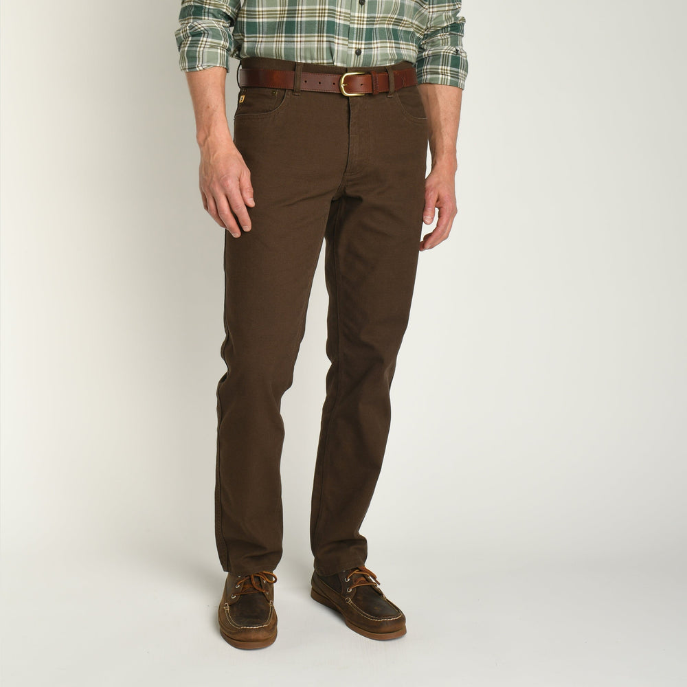 Field Canvas Five-Pocket - Dark Brown Chino Duck Head 