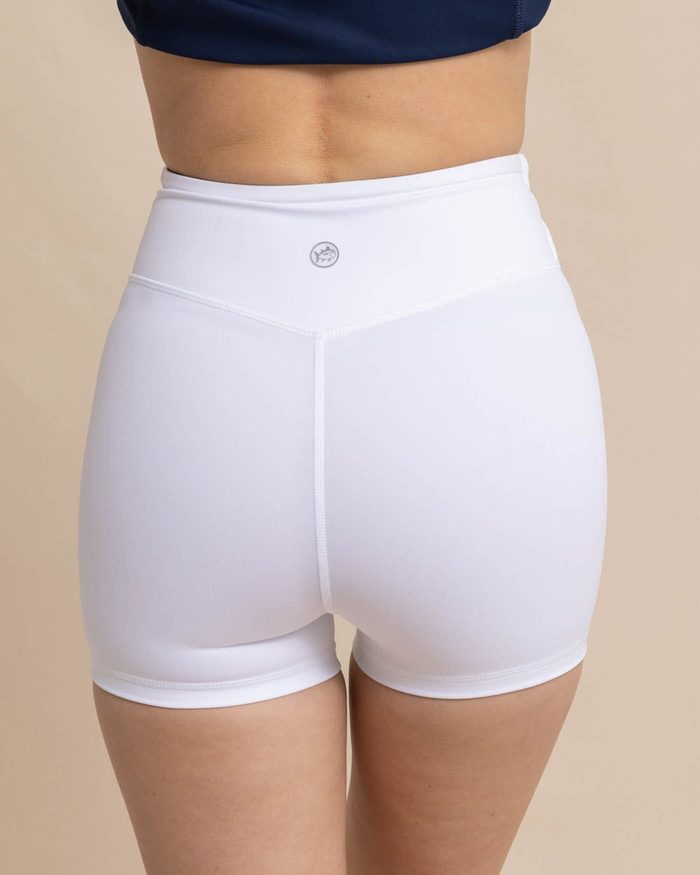 The back view of the Southern Tide Active Under Short by Southern Tide - Classic White