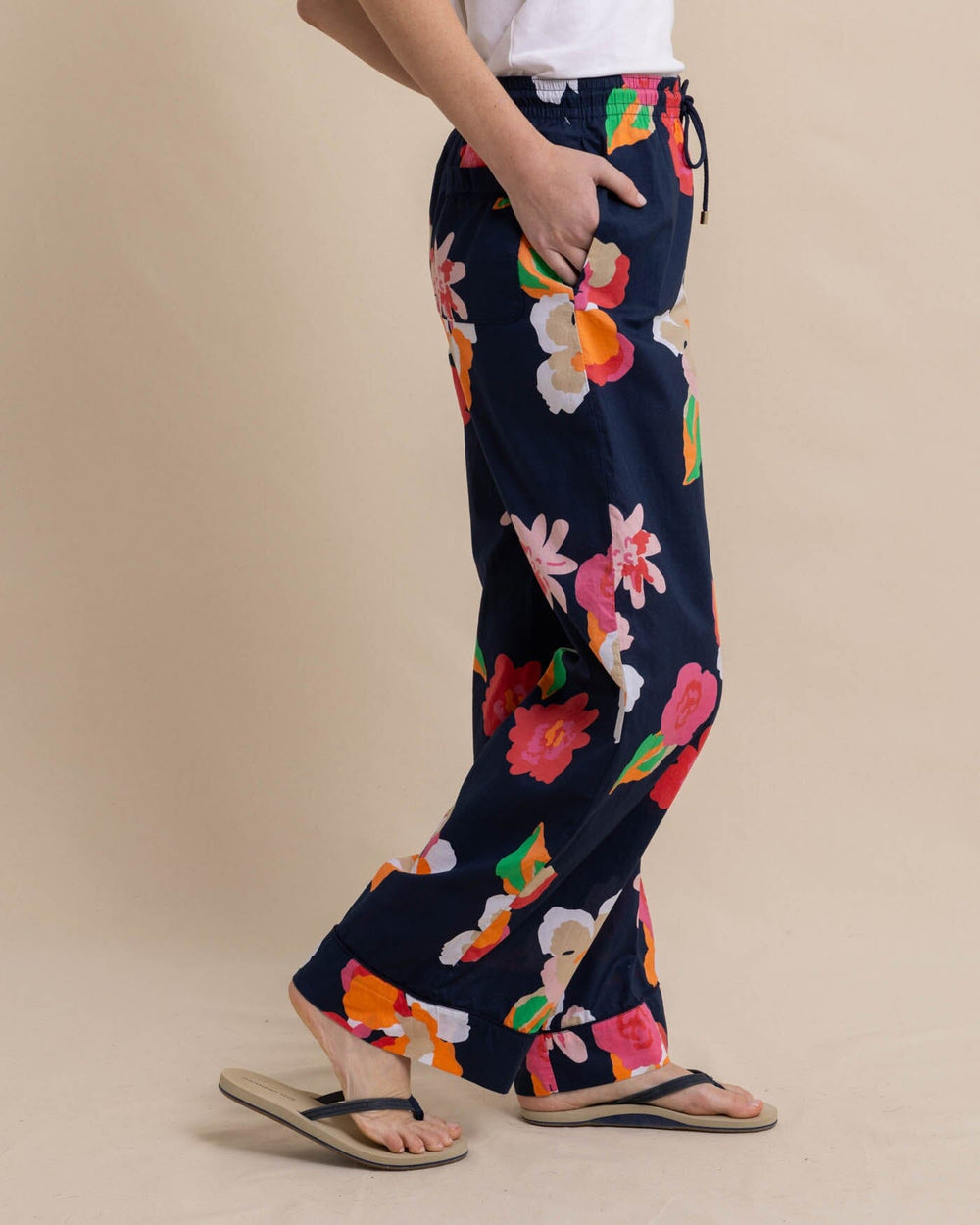 The front view of the Southern Tide Alain Garden Splendor Pant by Southern Tide - Dress Blue