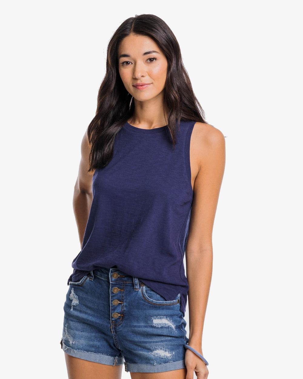 The front view of the Southern Tide Avah Sun Farer Tank by Southern Tide - Nautical Navy