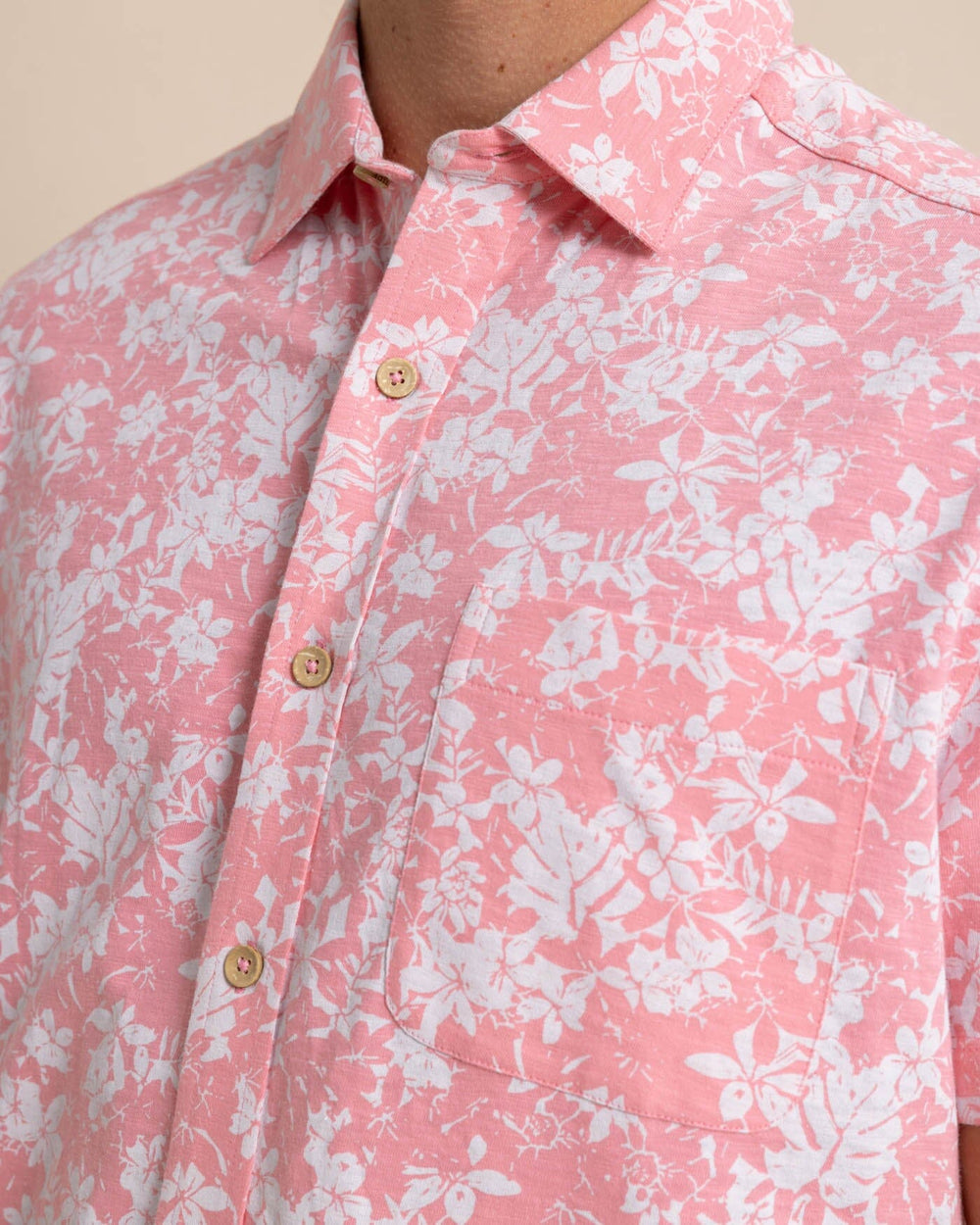 Beachcast Island Blooms Knit Short Sleeve Sport Shirt M_Sportshirts Southern Tide 