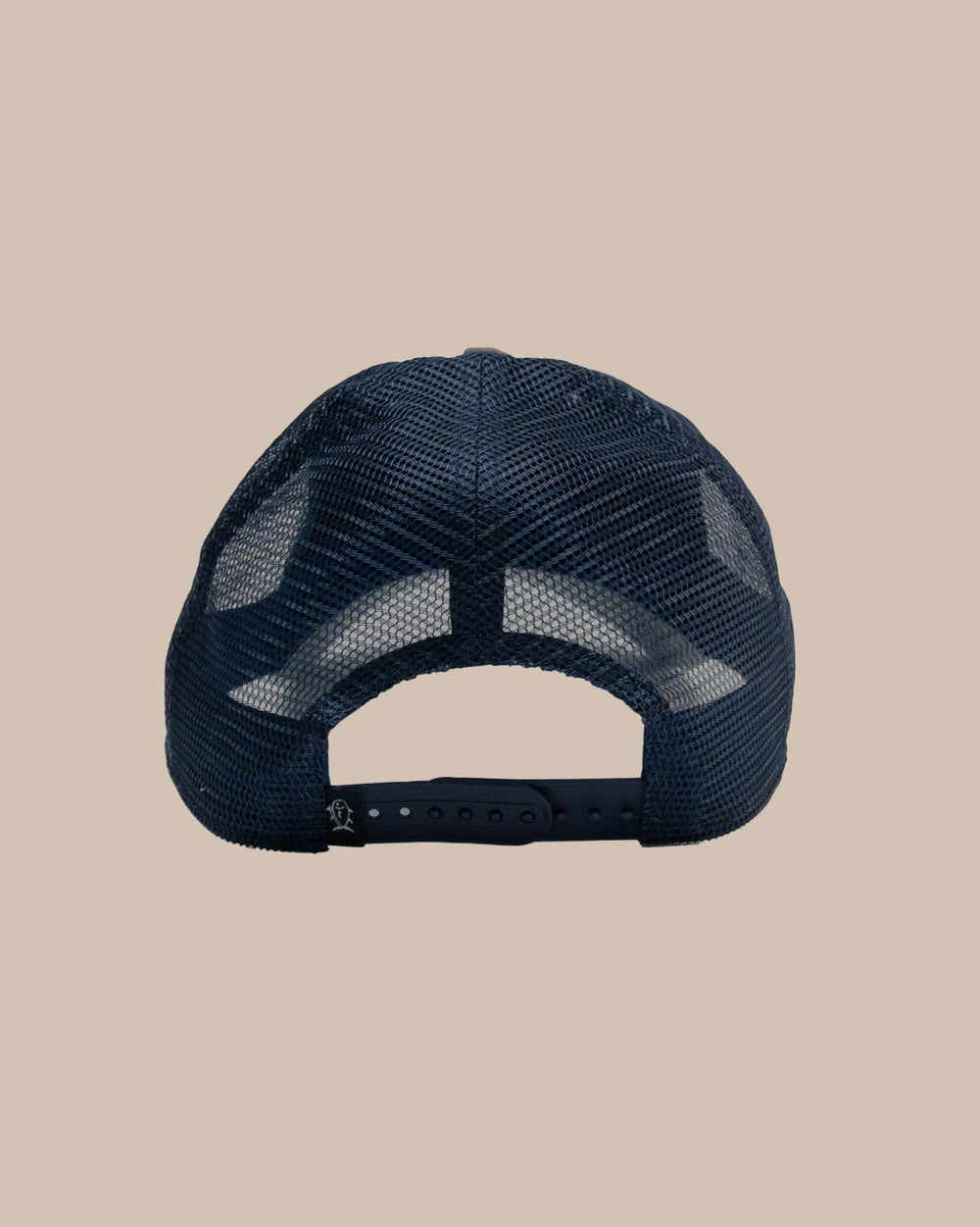 The back view of the Southern Tide Big Tuna Trucker Hat by Southern Tide - Light Grey