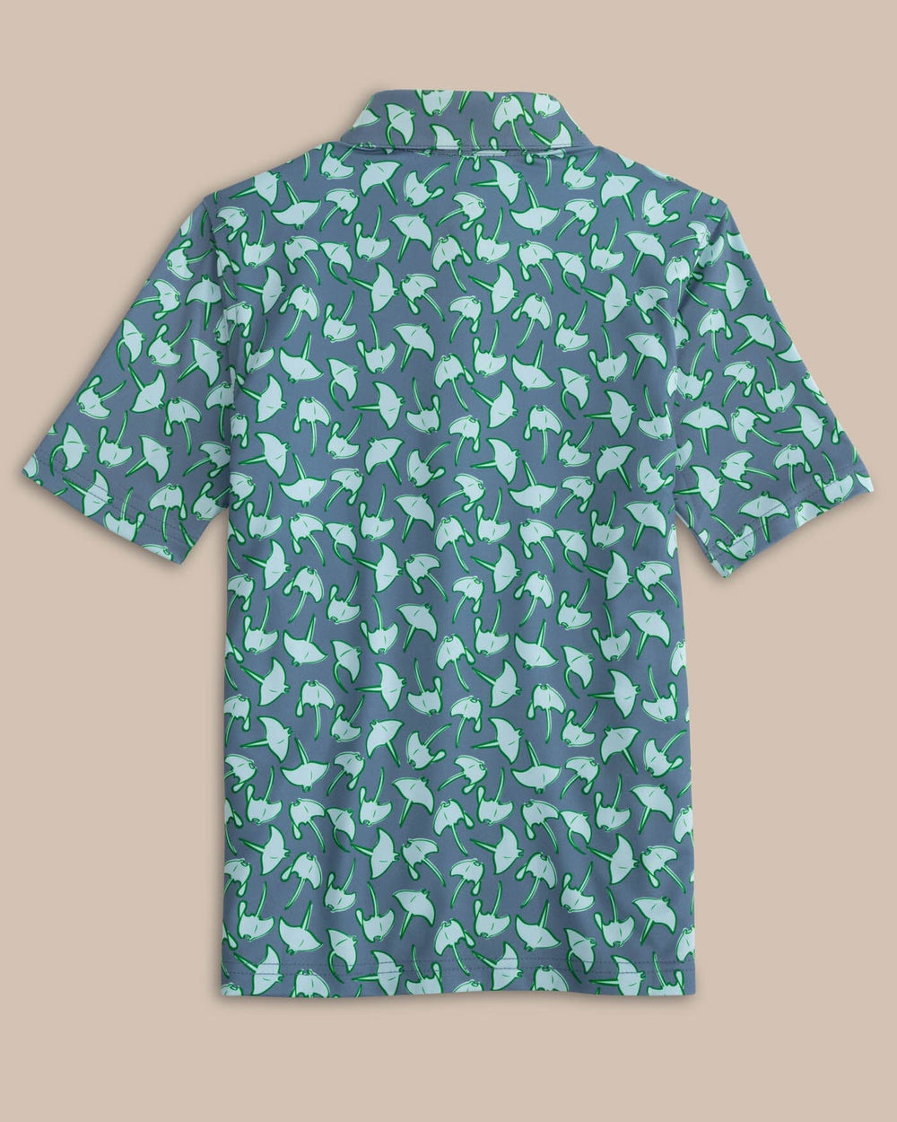 The back view of the Southern Tide Boys Driver Summer Rays Polo Shirt by Southern Tide - Coronet Blue