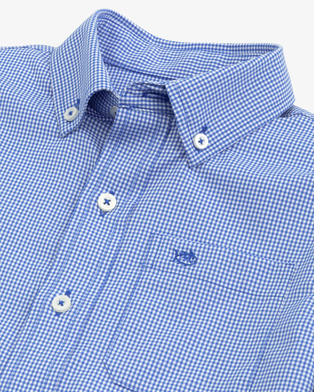 Boys Mini Gingham Intercoastal Button Down Shirt