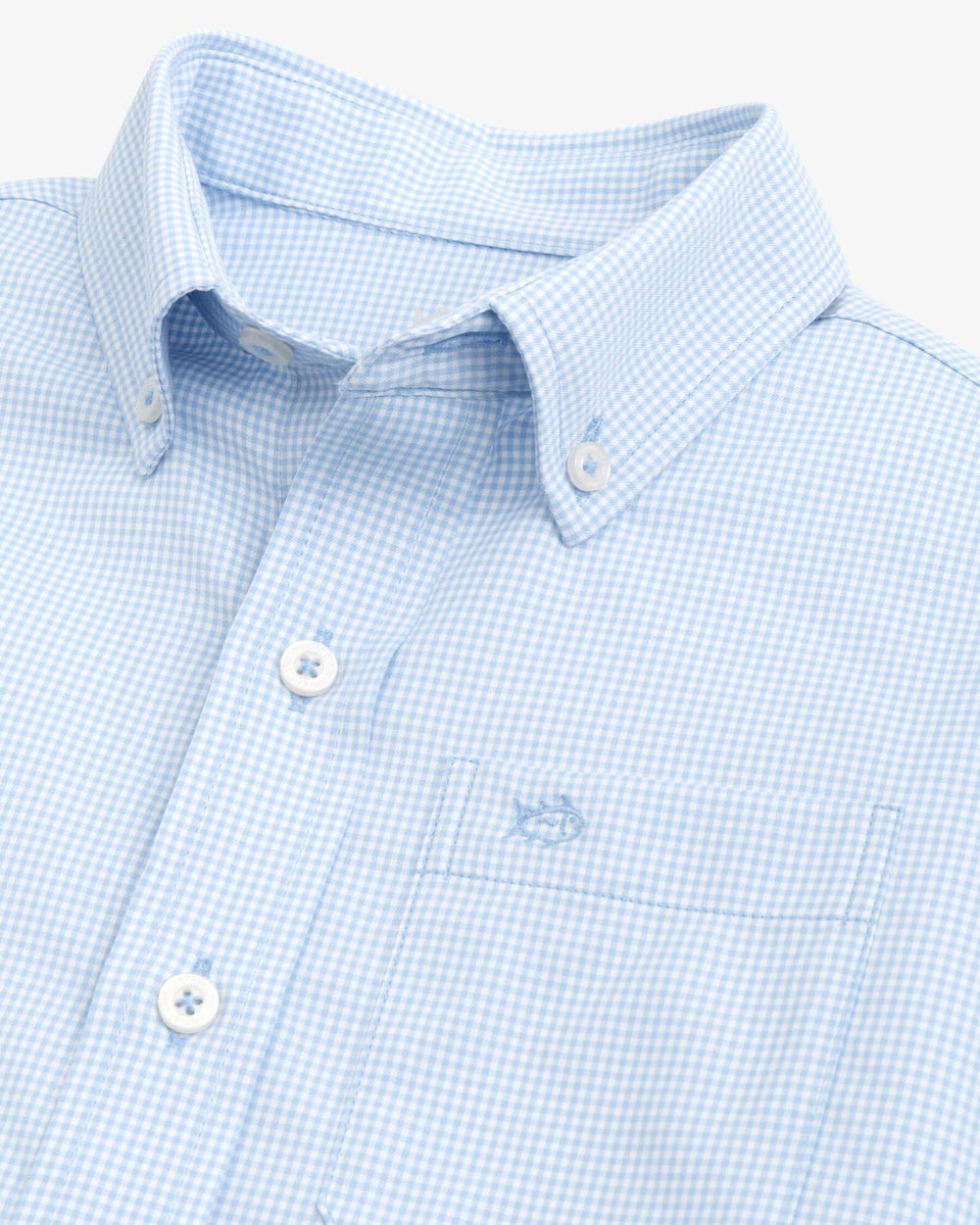 Boys Mini Gingham Intercoastal Button Down Shirt