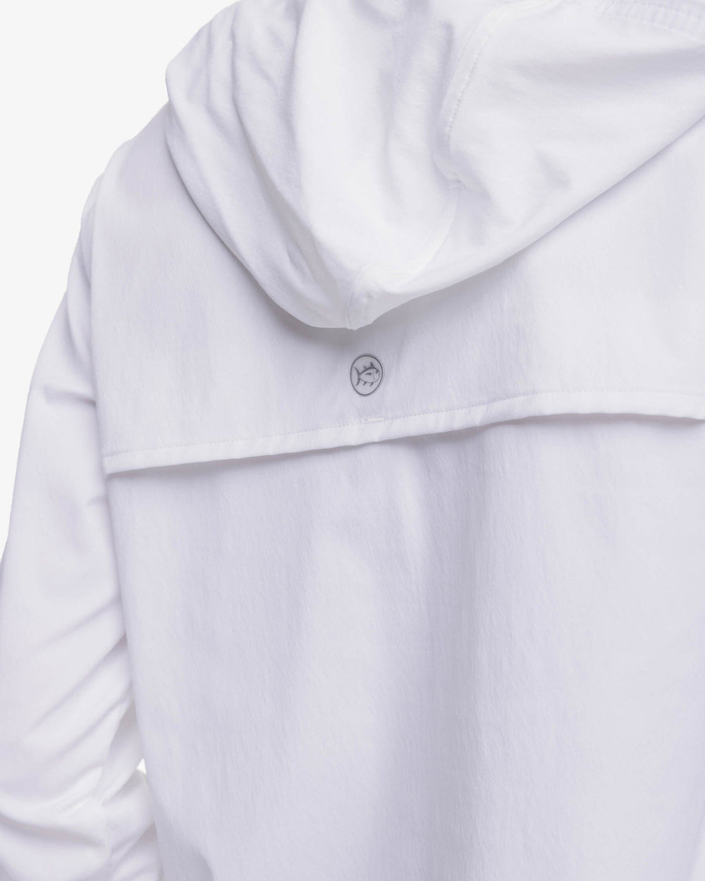 The back detail view of the Southern Tide Calie Pop Placket Popover by Southern Tide - Classic White