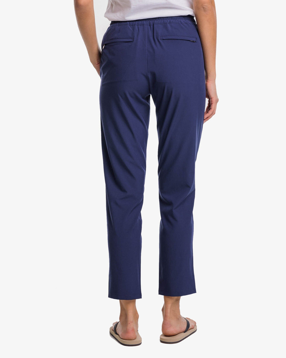 The back view of the Southern Tide Casey Woven Pant by Southern Tide - Nautical Navy