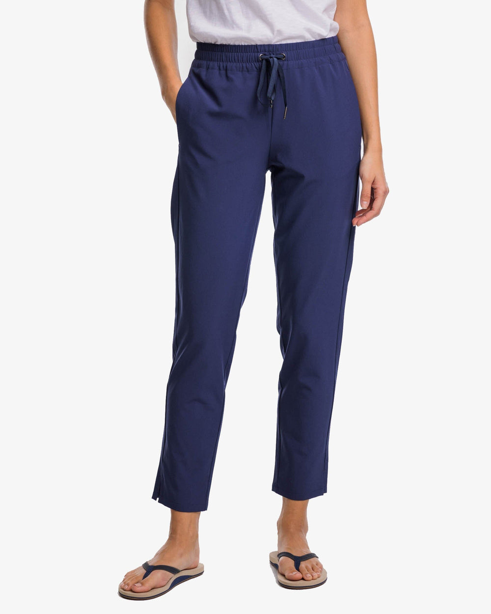The front view of the Southern Tide Casey Woven Pant by Southern Tide - Nautical Navy