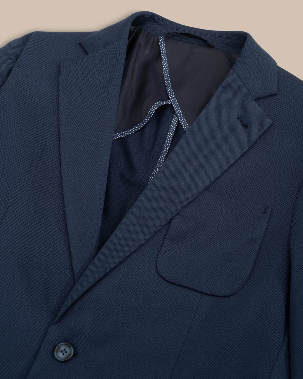 The detail view of the Southern Tide Charleston Navy Blazer by Southern Tide - Navy