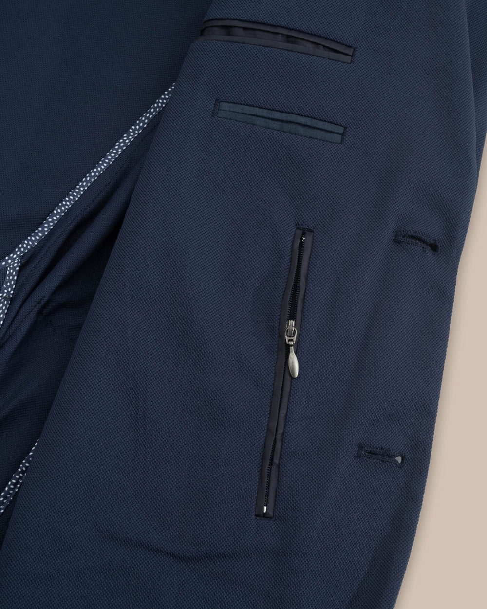 The detail view of the Southern Tide Charleston Navy Blazer by Southern Tide - Navy