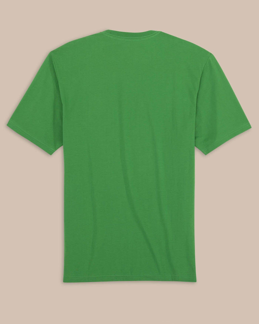 The back view of the Southern Tide Classic Southern Heather Short Sleeve T-Shirt by Southern Tide - Heather Foliage Green