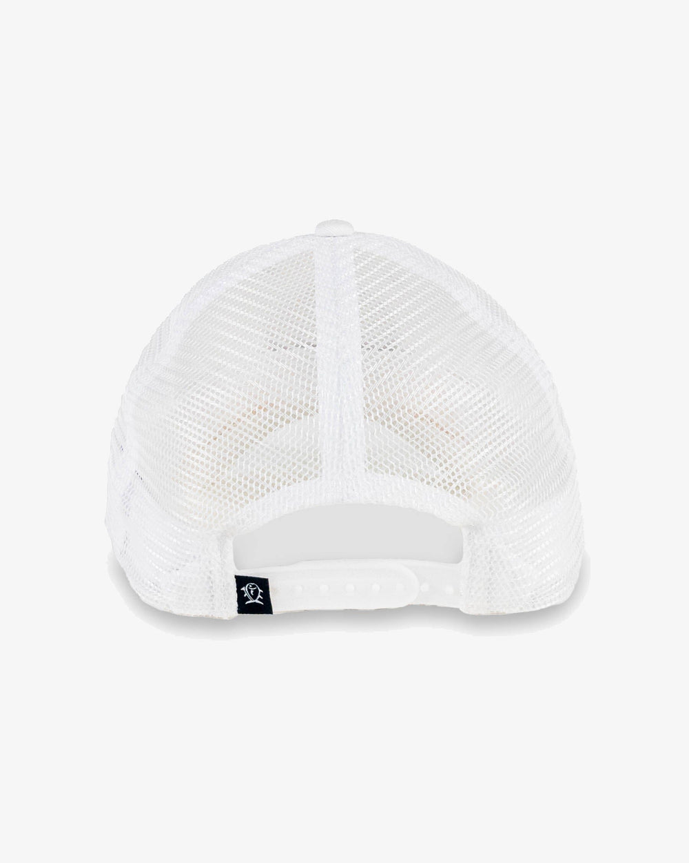 The back view of the Southern Tide Coastal Expedition Patch Trucker Hat by Southern Tide - White