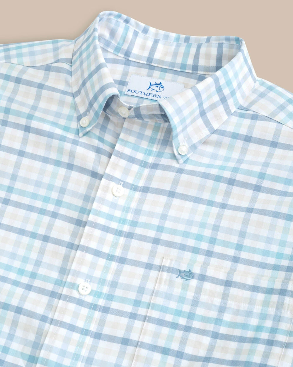 Coastal Passage Pelham Gingham Long Sleeve Sport Shirt M_Sportshirts Southern Tide 