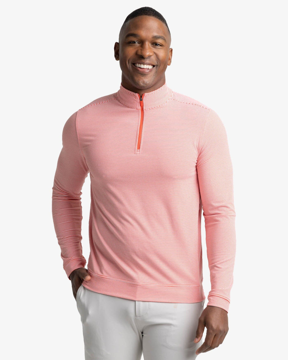 Cruiser Micro-Stripe Heather Quarter Zip