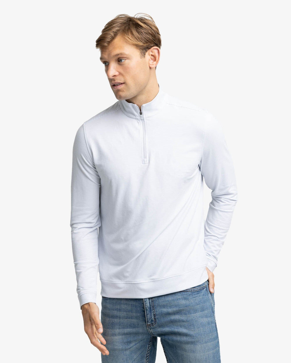 Cruiser Micro-Stripe Heather Quarter Zip