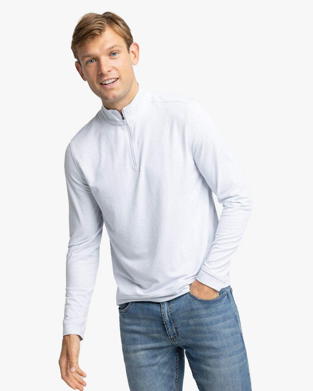 Cruiser Micro-Stripe Heather Quarter Zip