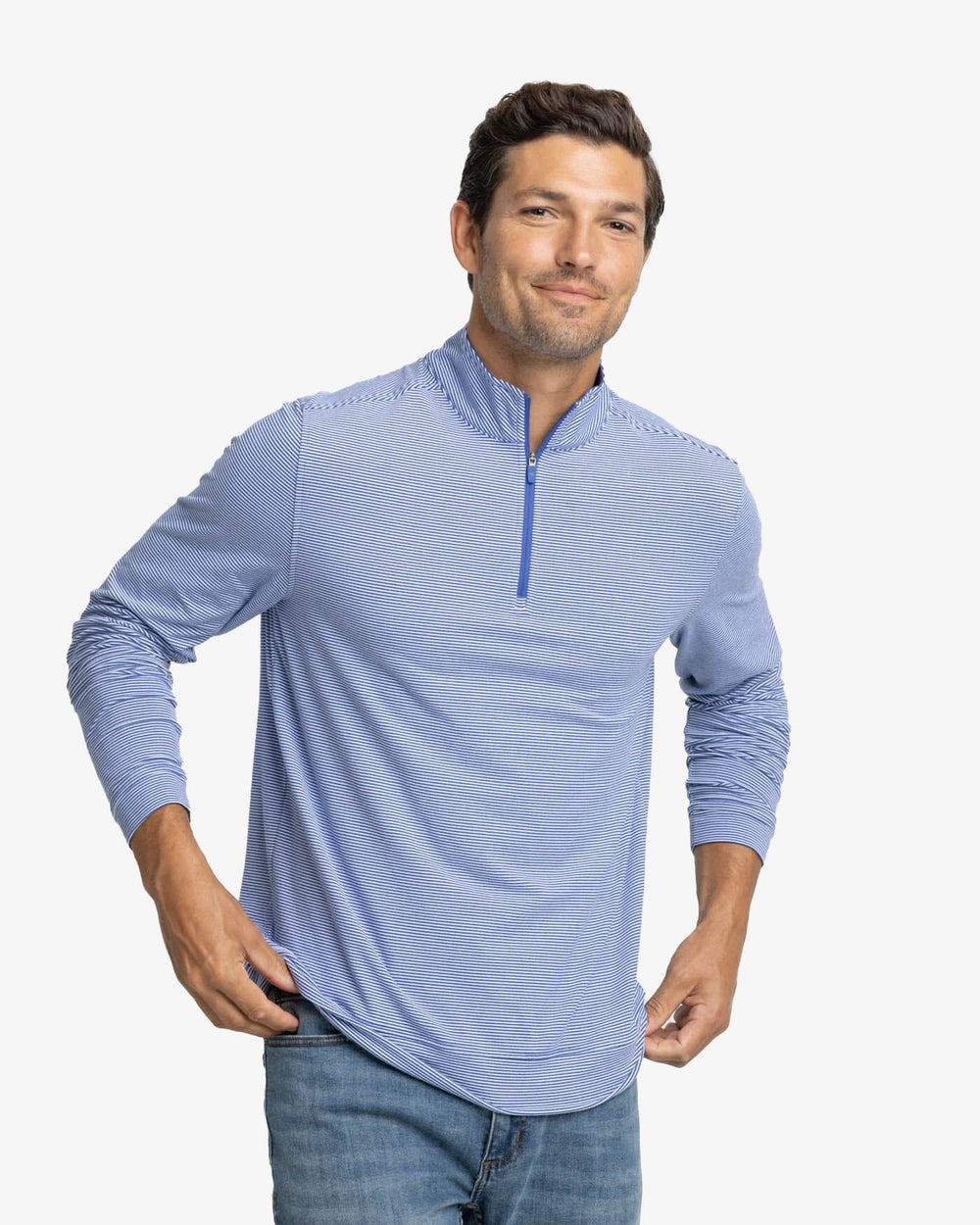 Cruiser Micro-Stripe Heather Quarter Zip
