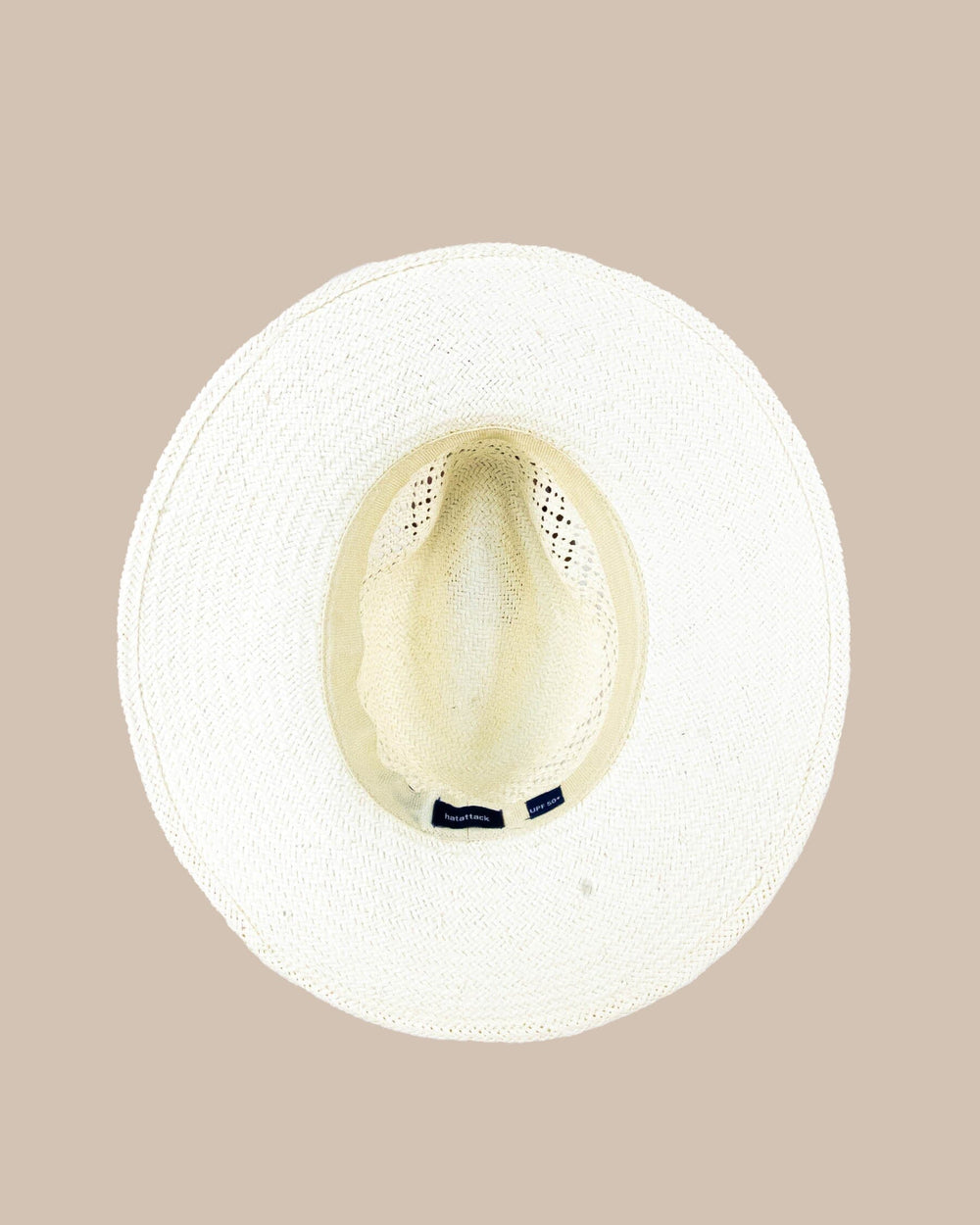 The detail view of the Southern Tide Diamond Packable Beach Hat by Southern Tide - White