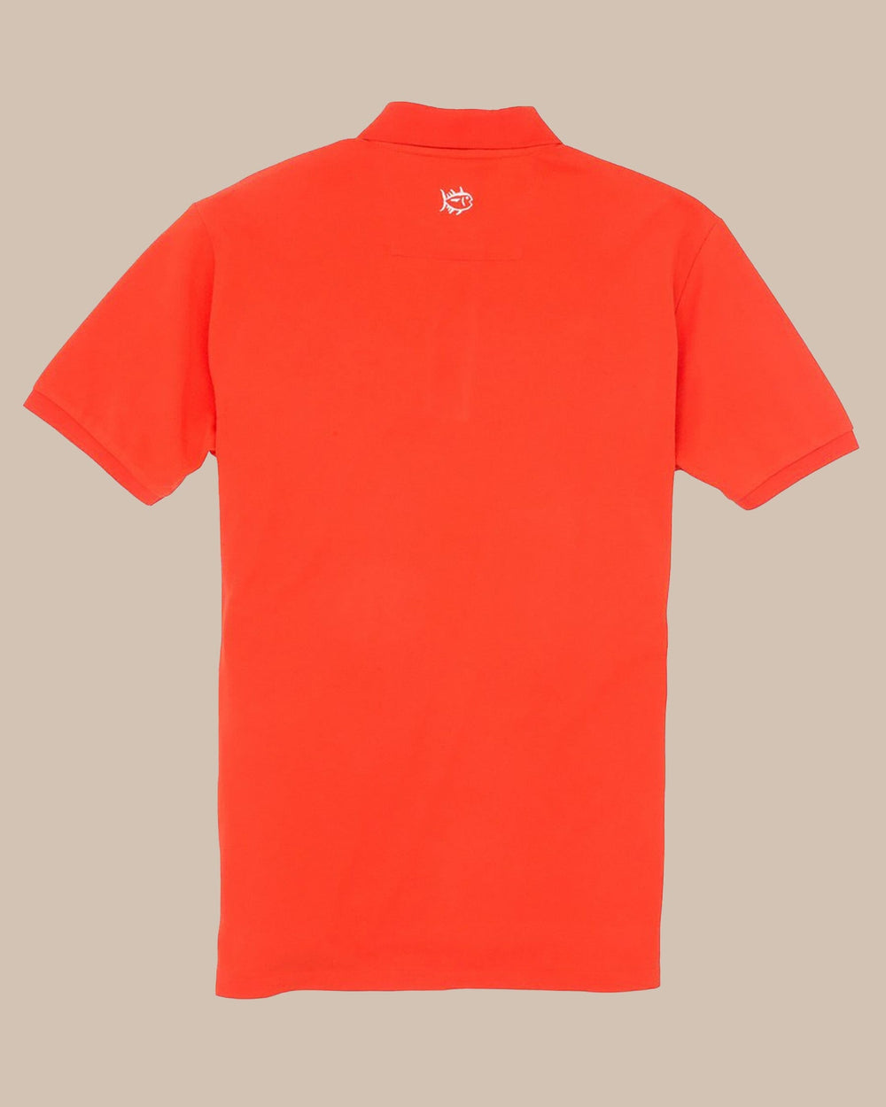 The back of the Men's Light Blue Florida Gators Pique Polo Shirt by Southern Tide - Endzone Orange