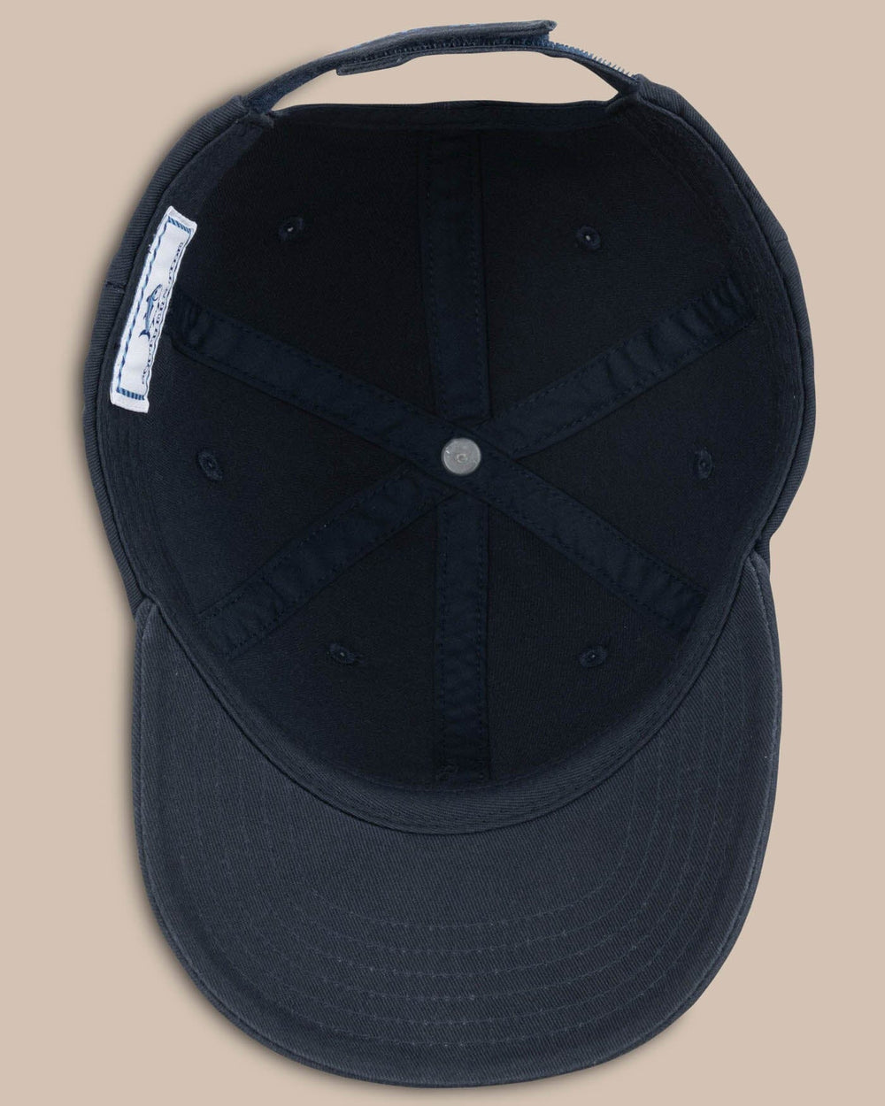 The inside view of the Kid's Mini Skipjack Hat by Southern Tide - Navy
