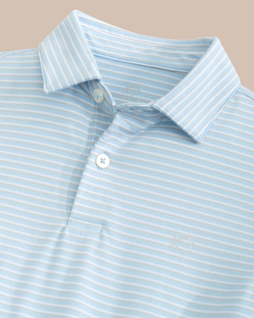 Kids Ryder Heather Halls Stripe Performance Polo