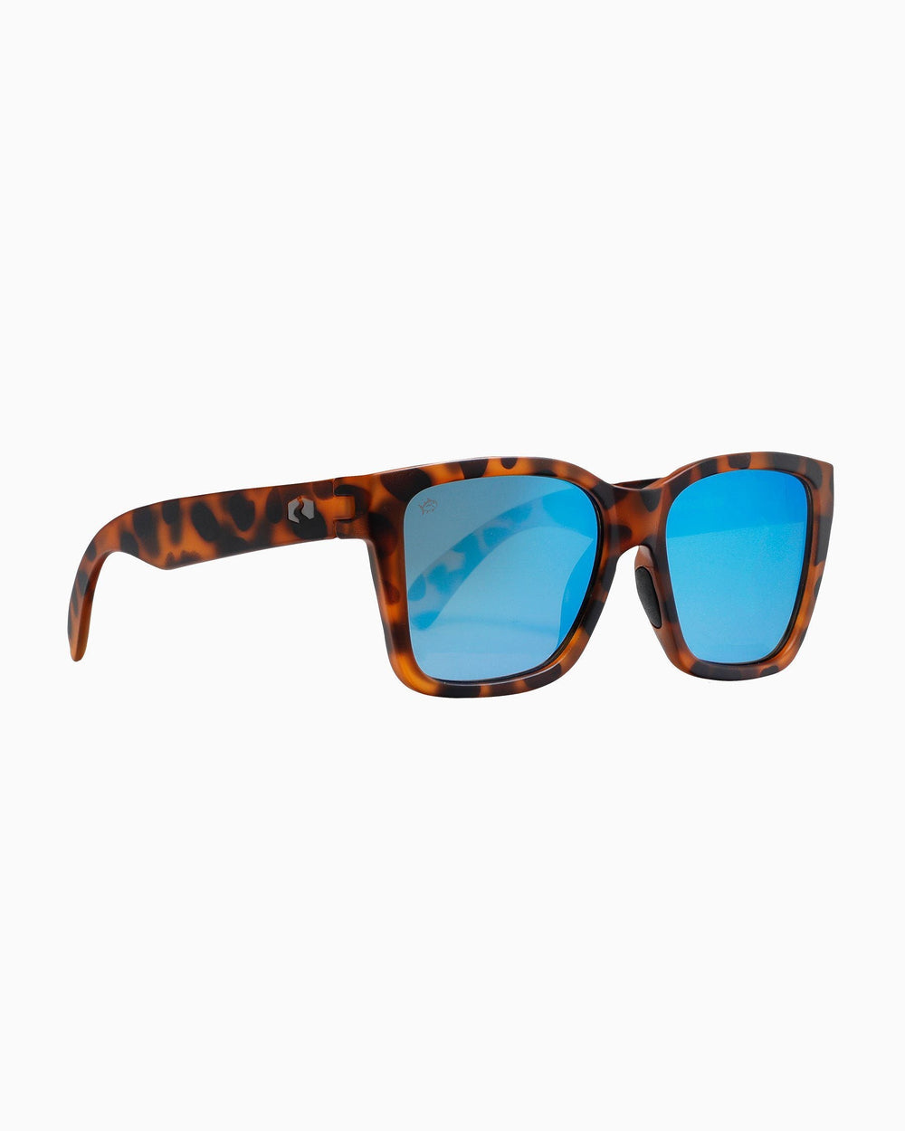 The side of the Rheos Edistos Sunglasses by Southern Tide - Tortoise Marine