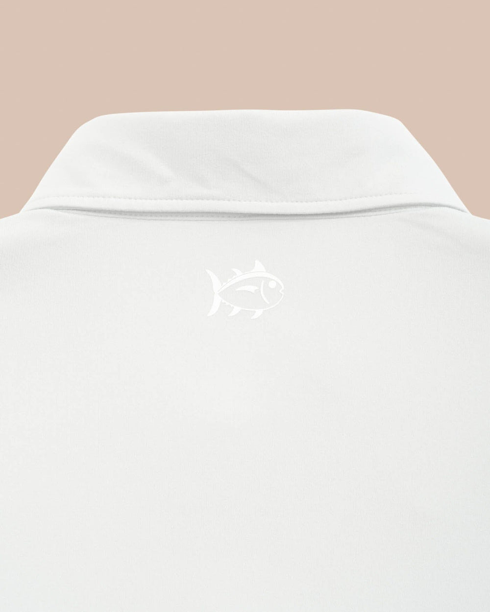 The detail view of the Florida Gators Ryder Polo Shirt by Southern Tide - Classic White
