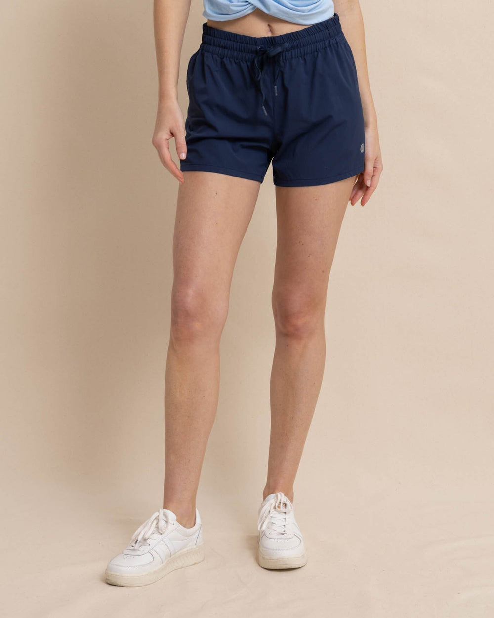 The front view of the Southern Tide Sammie Intercoastal Performance Short by Southern Tide - Dress Blue