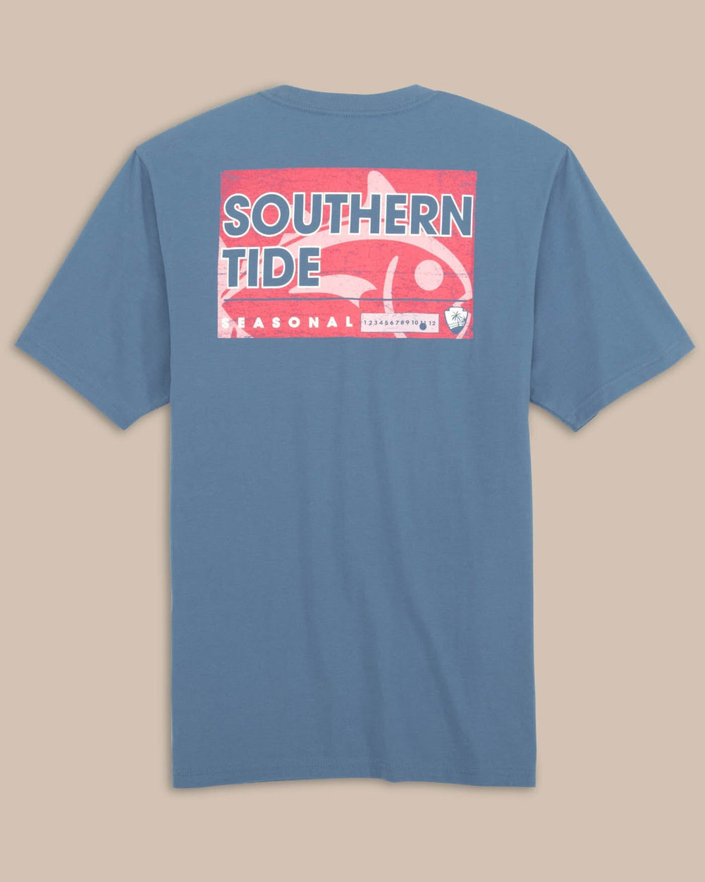 The back view of the Southern Tide Seasonal Tag Short Sleeve T-Shirt by Southern Tide - Coronet Blue