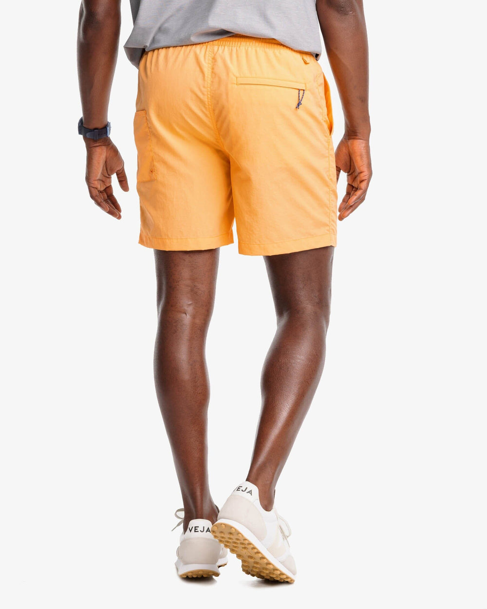 The back view of the Southern Tide Shoreline 6 Inch Short by Southern Tide - Horizon