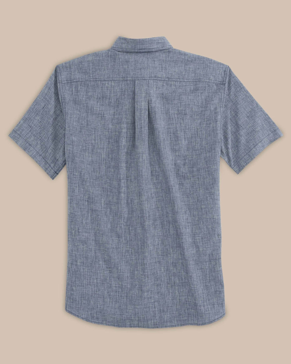 The back view of the Men's Navy Short Sleeve Dock Shirt by Southern Tide - Navy