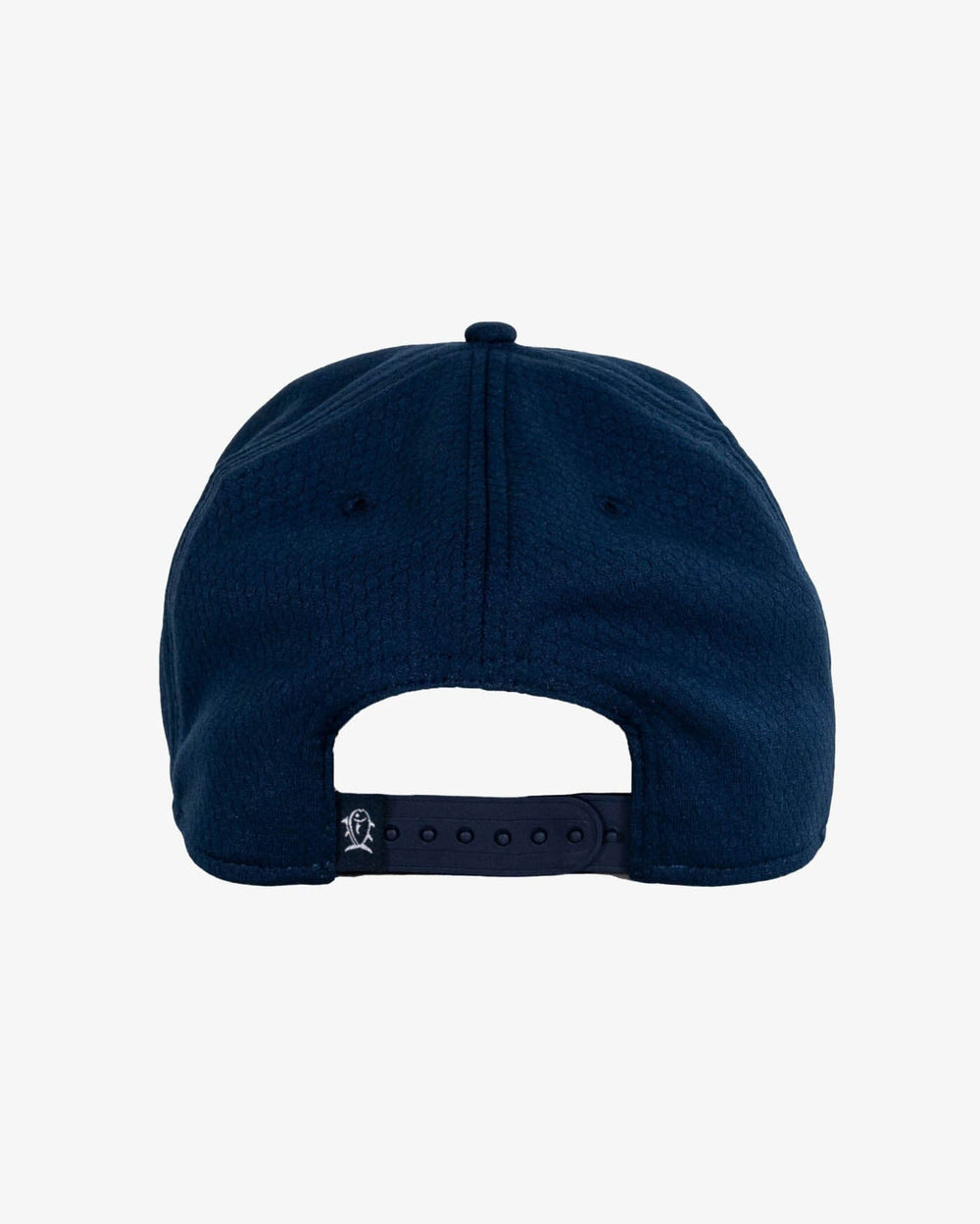 The back view of the Southern Tide Skipjack Honeycomb Snapback Hat by Southern Tide - Navy
