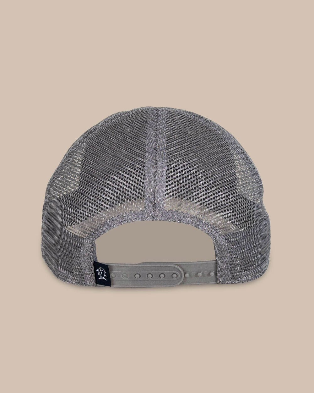 The back view of the Southern Tide Southern Tide Badge Trucker by Southern Tide - Dusty Blue