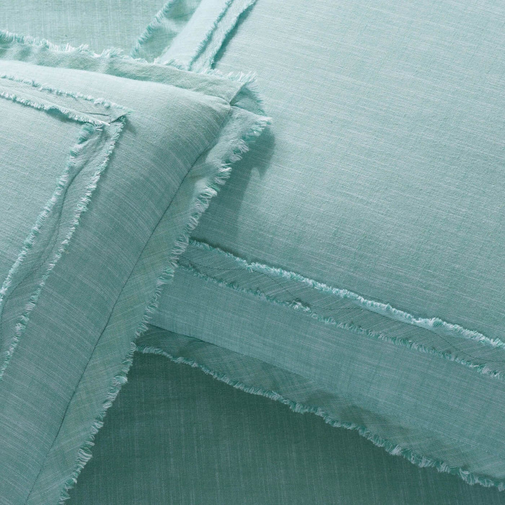 The front view of the Southern Tide Southern Tide Bayview Seaglass Comforter Set by Southern Tide - Seaglass