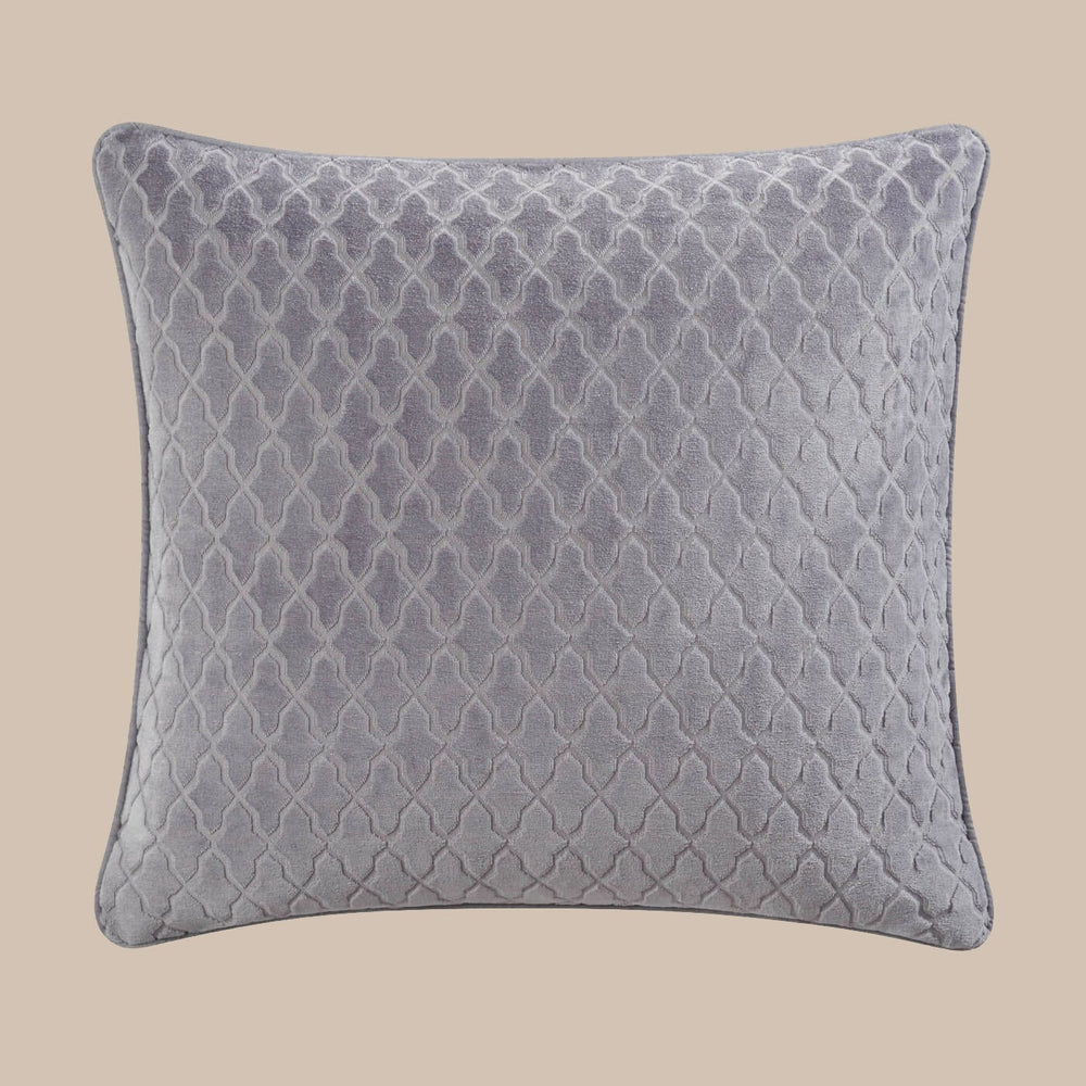 The front view of the Southern Tide Southern Tide Carolina Falls Square Gray Decorative Pillow by Southern Tide - Gray