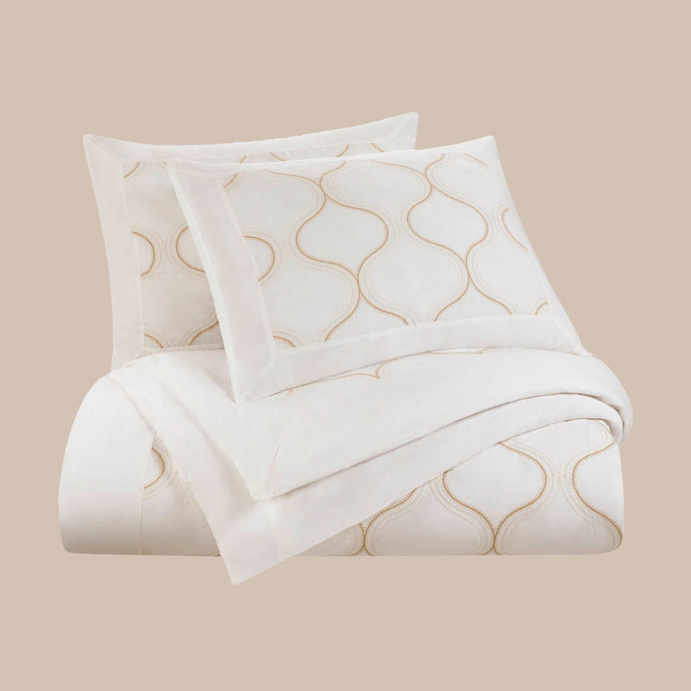 The front view of the Southern Tide Southern Tide Hartsville Sand Comforter Set by Southern Tide - Sand