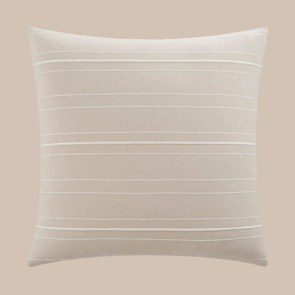 The front view of the Southern Tide Southern Tide Hartsville Square Tan Decorative Pillow by Southern Tide - Tan