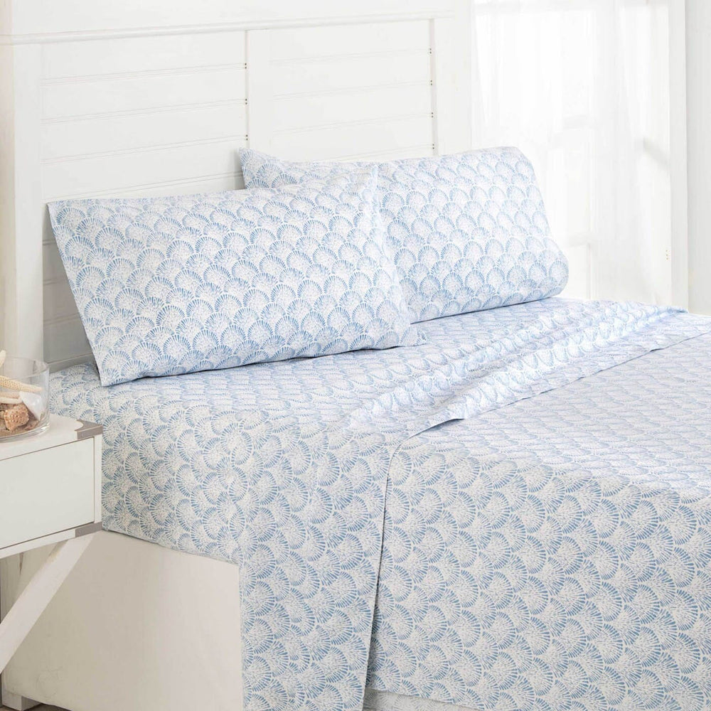 The front view of the Southern Tide Southern Tide Landry Blue Sheet Set by Southern Tide - Blue