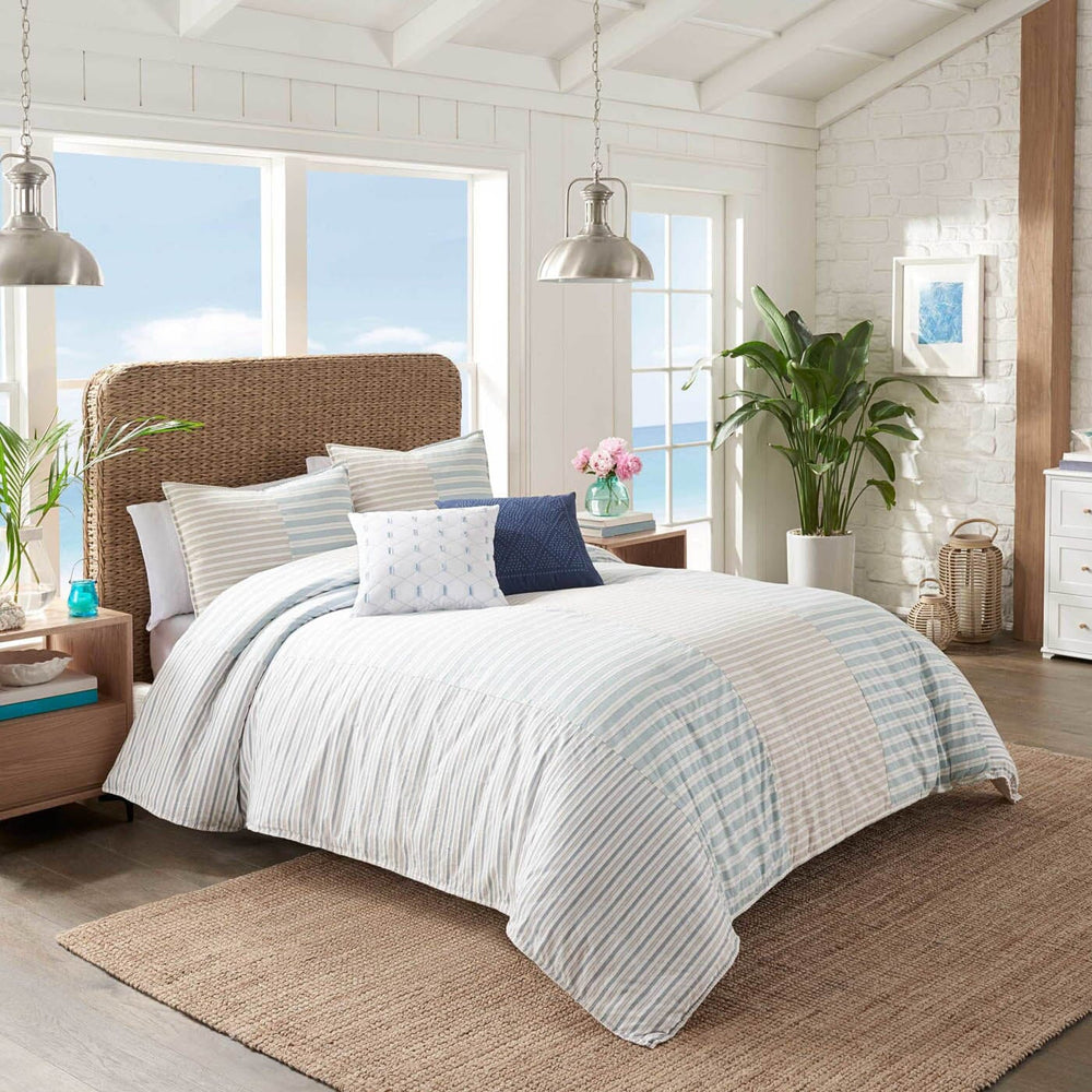The front view of the Southern Tide Southern Tide Pines Multi Comforter Set by Southern Tide - Multi