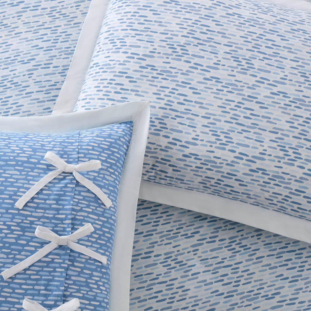 The front view of the Southern Tide Southern Tide Westlake Blue Comforter Set by Southern Tide - Blue