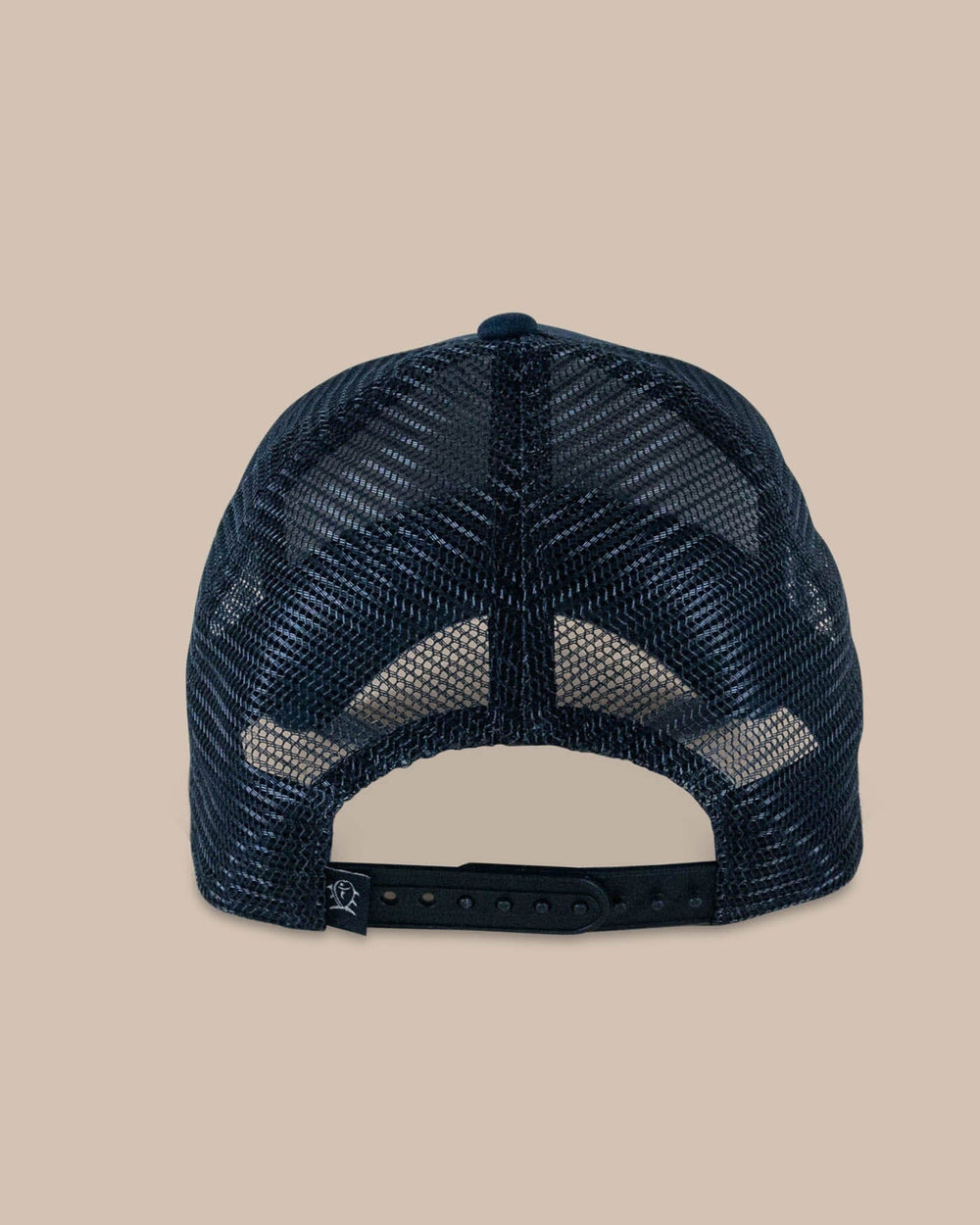The back view of the Southern Tide ST Performance Print Trucker by Southern Tide - Navy