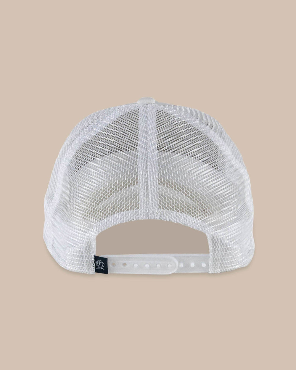 The back view of the Southern Tide ST Performance Print Trucker by Southern Tide - White