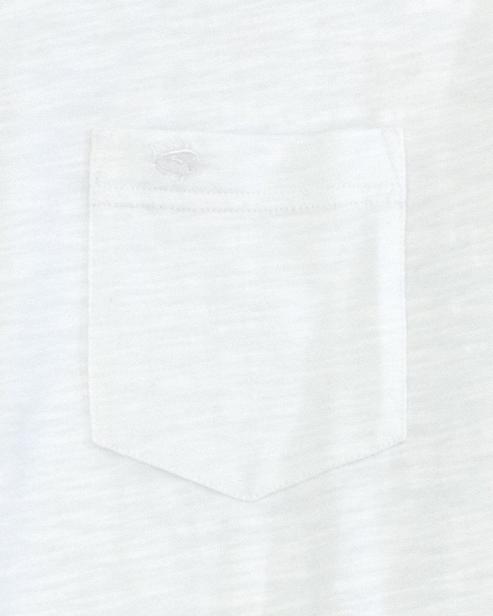The pocket of the Men's Sun Farer Short Sleeve T-Shirt by Southern Tide - Classic White