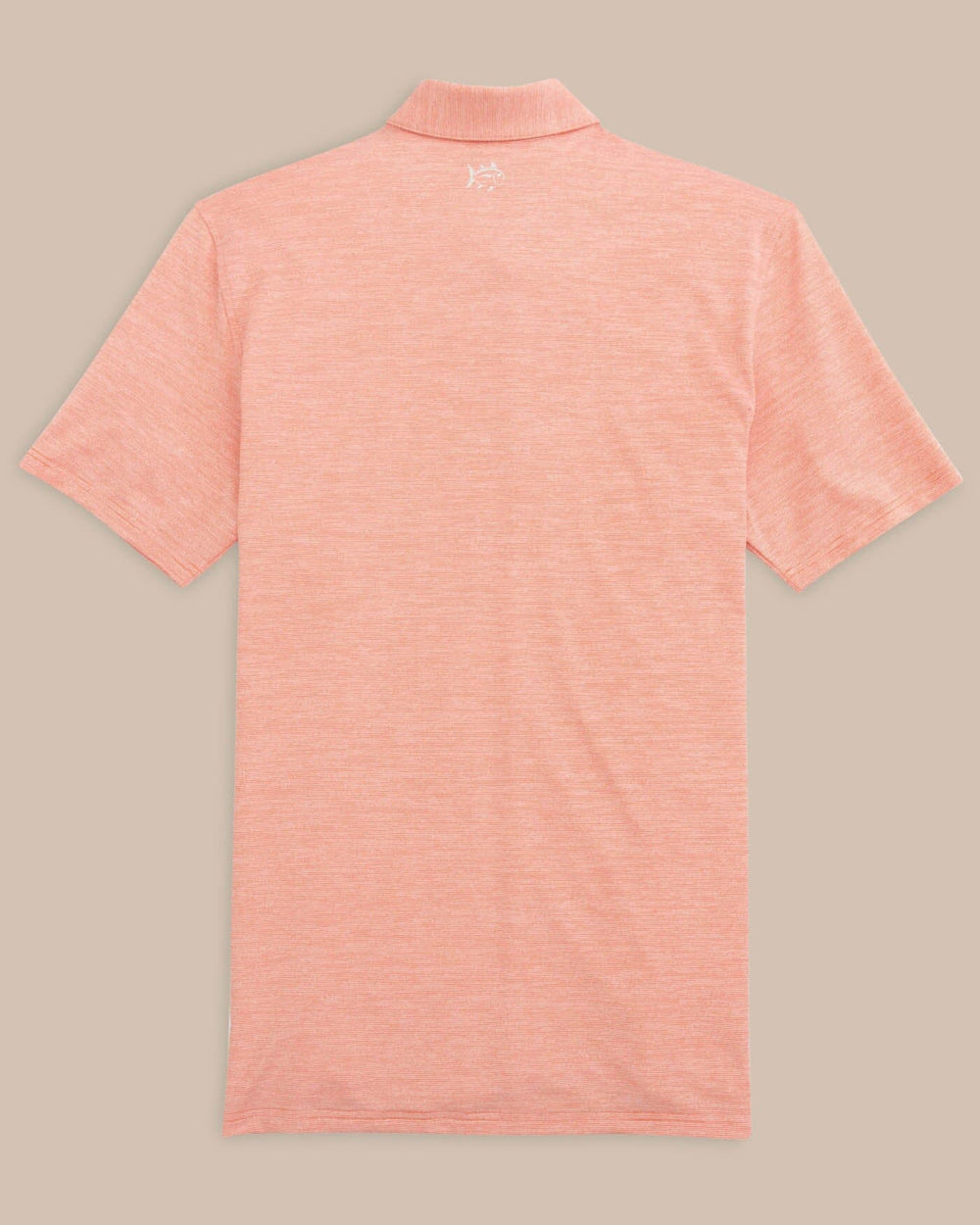 The back view of the Team Colors Driver Spacedye Polo Shirt by Southern Tide - Endzone Orange