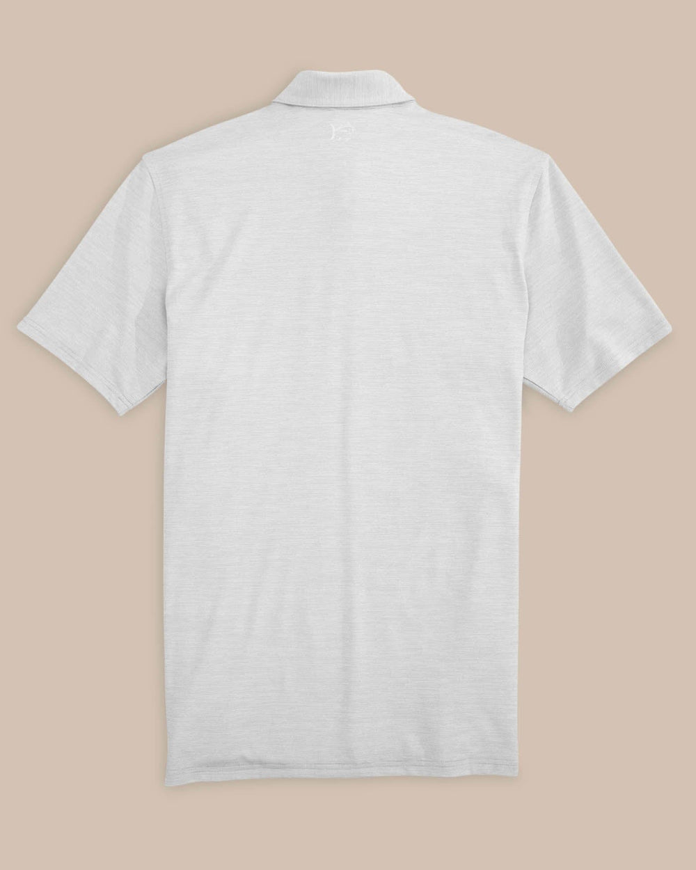 The back of the Alabama Crimson Tide Driver Spacedye Polo Shirt by Southern Tide - Slate Grey