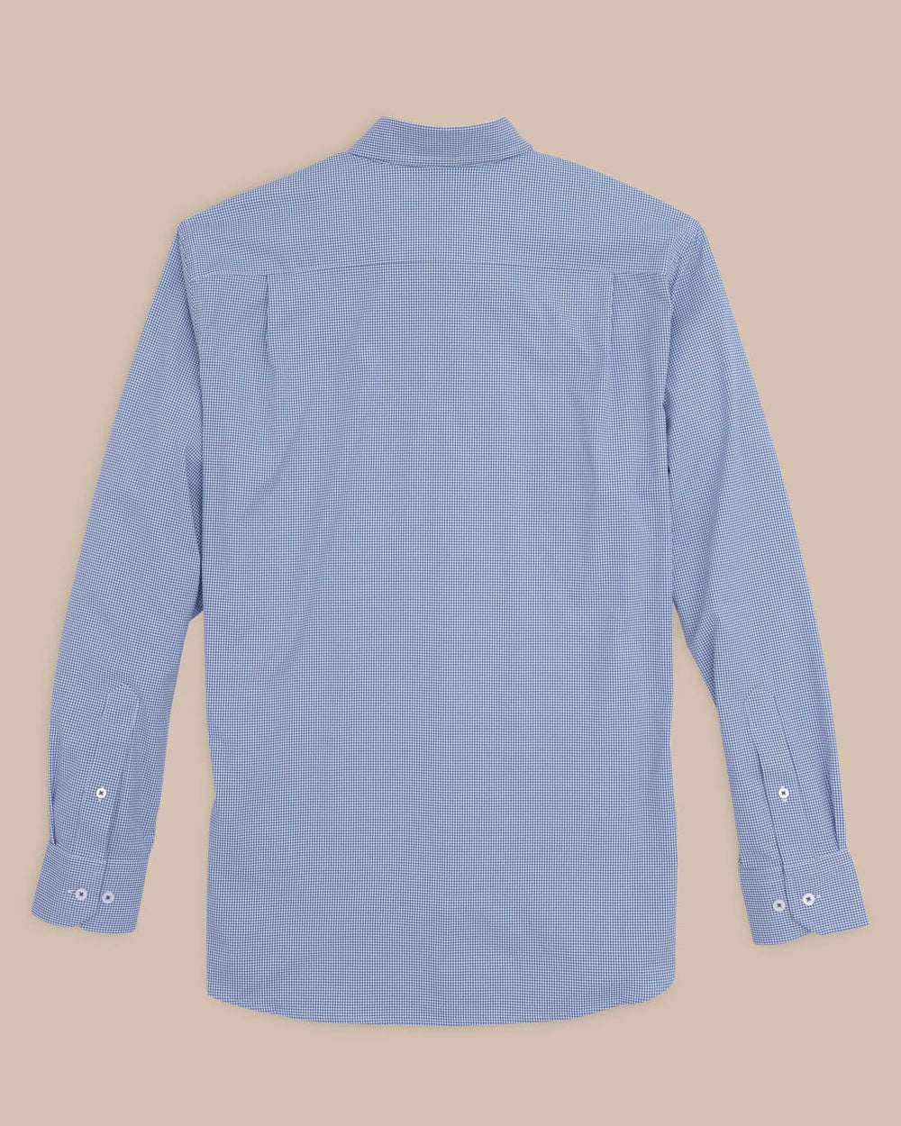 The back view of the Men's Light Blue Kentucky Wildcats Gingham Button Down Shirt by Southern Tide - University Blue